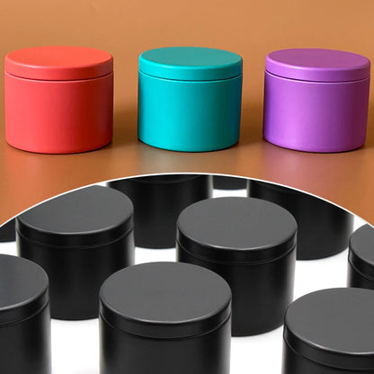 12 Pack 4 Ounce Black Candle Tins for Making - Smarsty