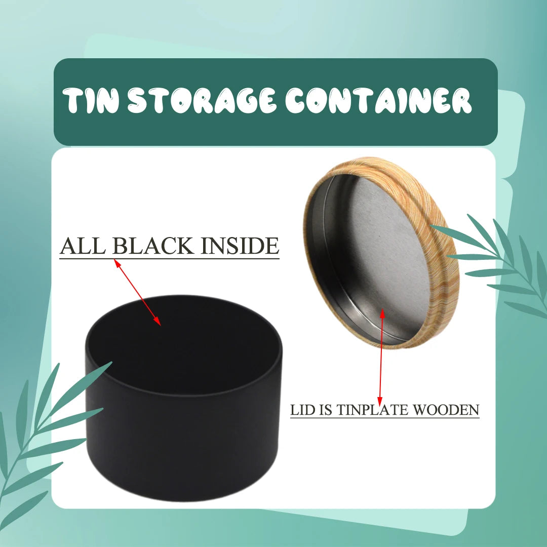 12 Pack 4 Ounce Black Candle Tins for Making - Smarsty