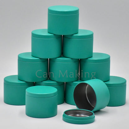 12 Pack 4 Ounce Black Candle Tins for Making - Smarsty