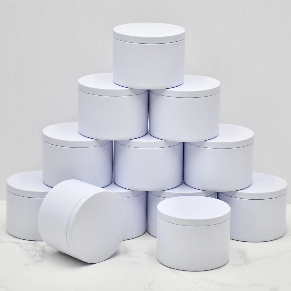 12 Pack 4 Ounce Black Candle Tins for Making - Smarsty