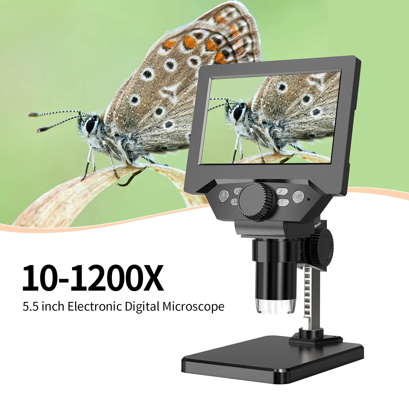 5.5 Inch LCD Digital Microscope 1000X with Adjustable LED - Smarsty