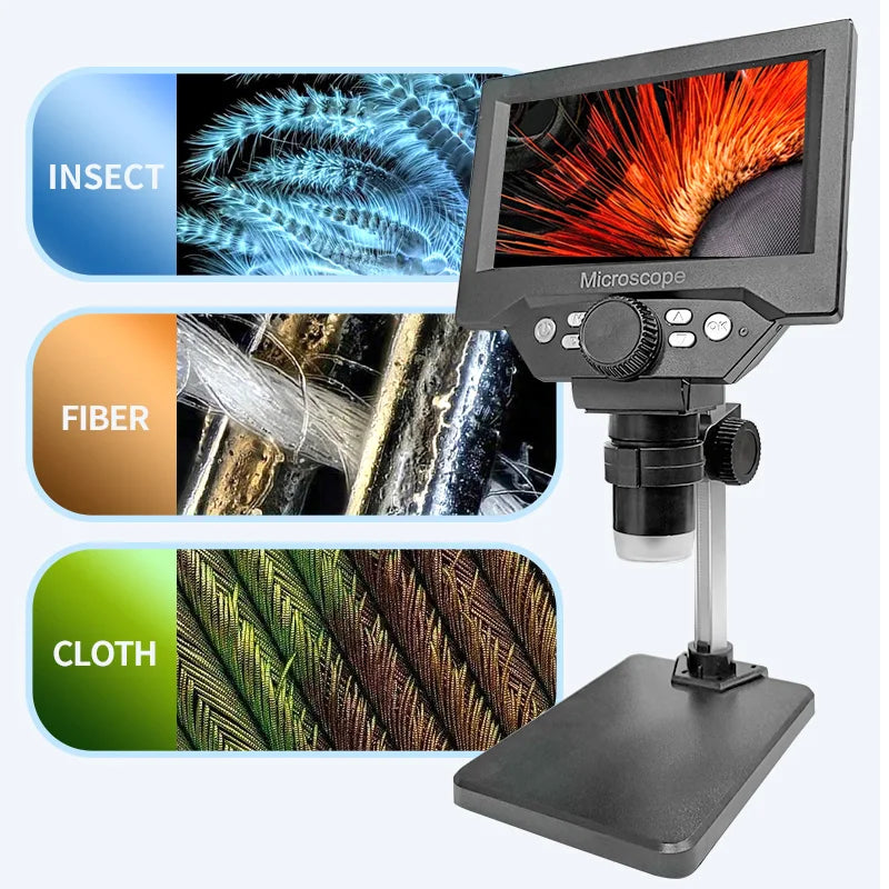 5.5 Inch LCD Digital Microscope 1000X with Adjustable LED - Smarsty