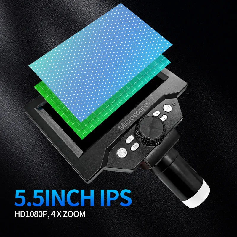 5.5 Inch LCD Digital Microscope 1000X with Adjustable LED - Smarsty