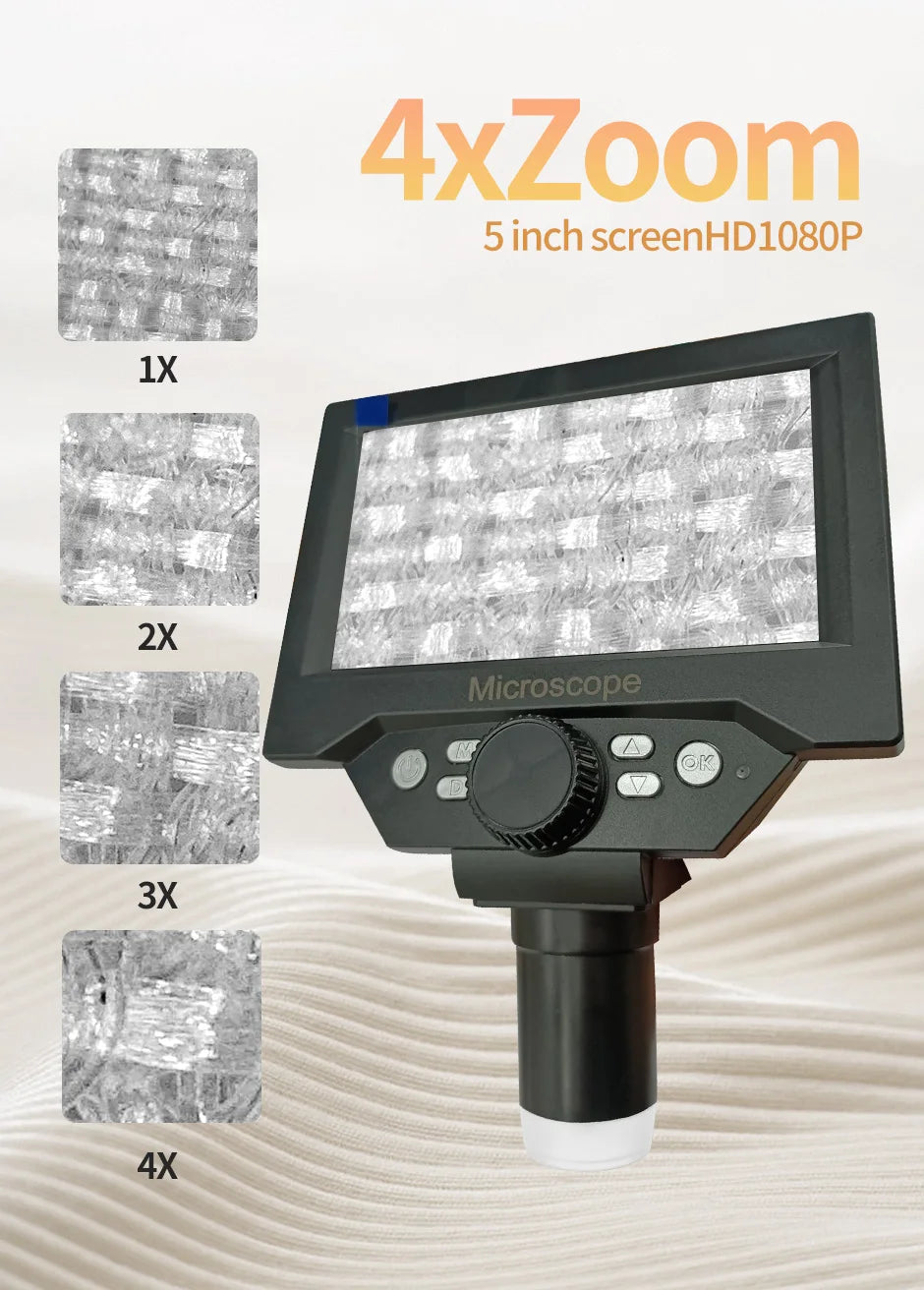 5.5 Inch LCD Digital Microscope 1000X with Adjustable LED - Smarsty