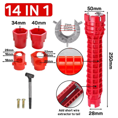 14 In 1 Faucet Sink Wrench for Easy Plumbing Repairs - Smarsty