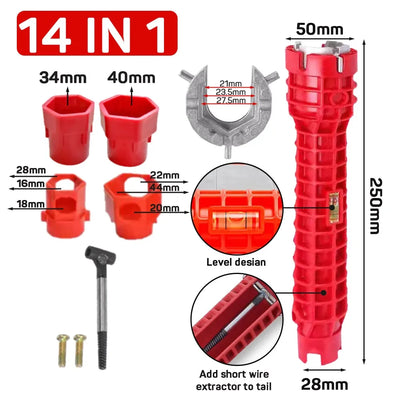 14 In 1 Faucet Sink Wrench for Easy Plumbing Repairs - Smarsty