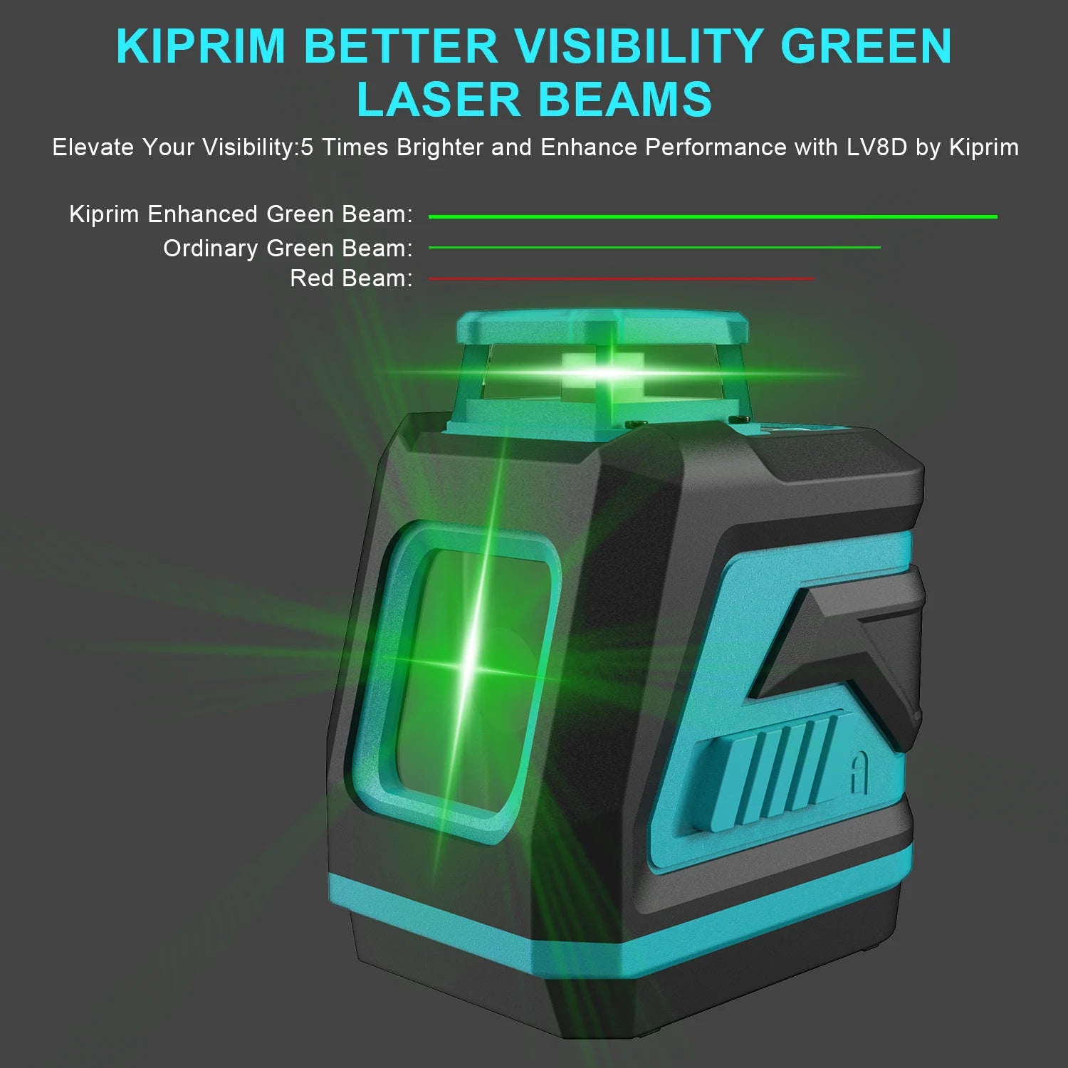 Kiprim 5 Line Laser Level Tool with Green Light - Smarsty