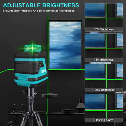 Kiprim 5 Line Laser Level Tool with Green Light - Smarsty