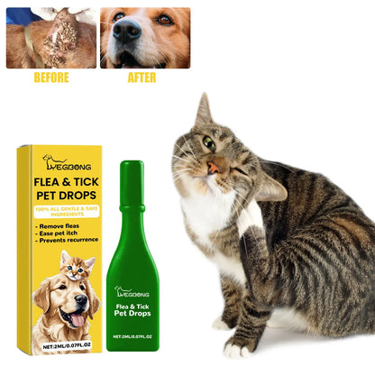 Cat Flea Treatment Drops for Itch Relief and Protection - Smarsty