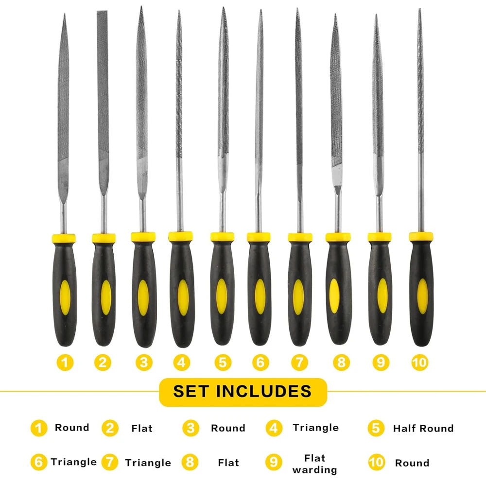 High Carbon Steel Needle File Set for DIY Projects - Smarsty