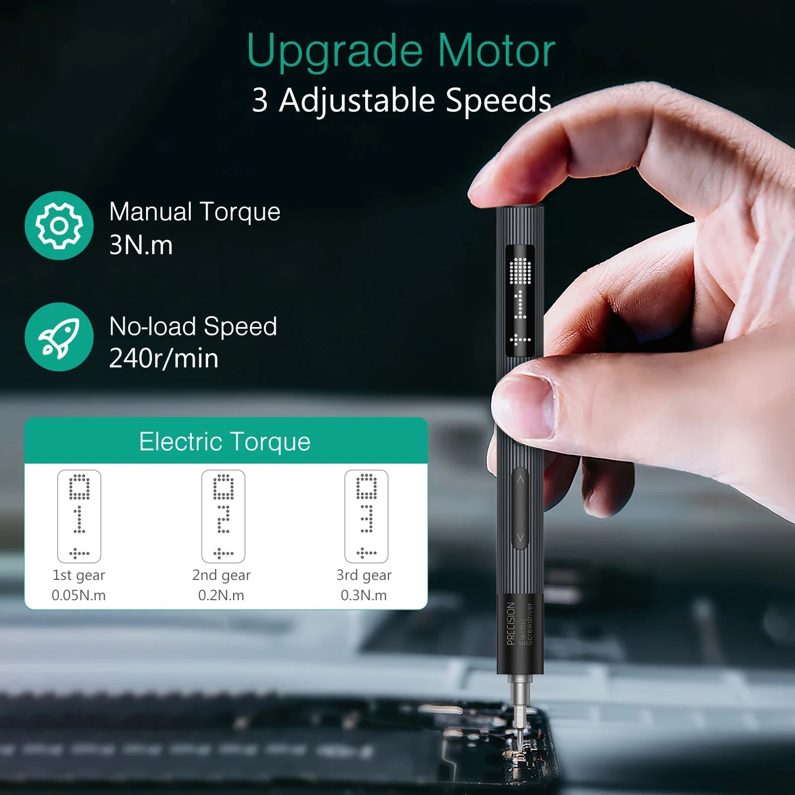 50 in 1 Precision Electric Screwdriver Set with Adjustable Torque - Smarsty