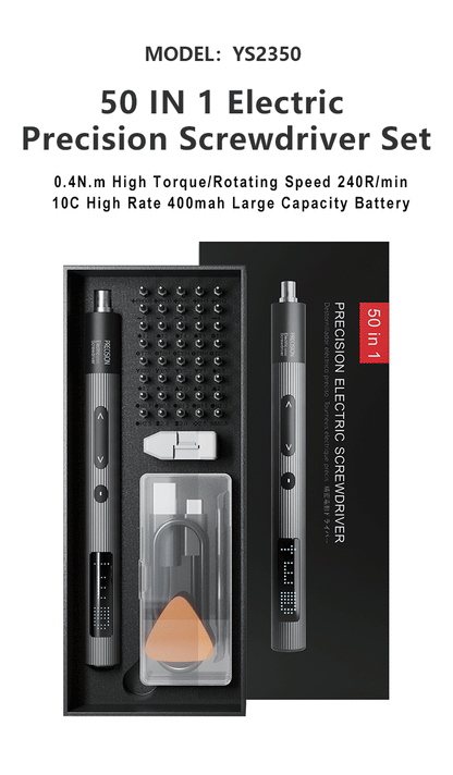 50 in 1 Precision Electric Screwdriver Set with Adjustable Torque - Smarsty