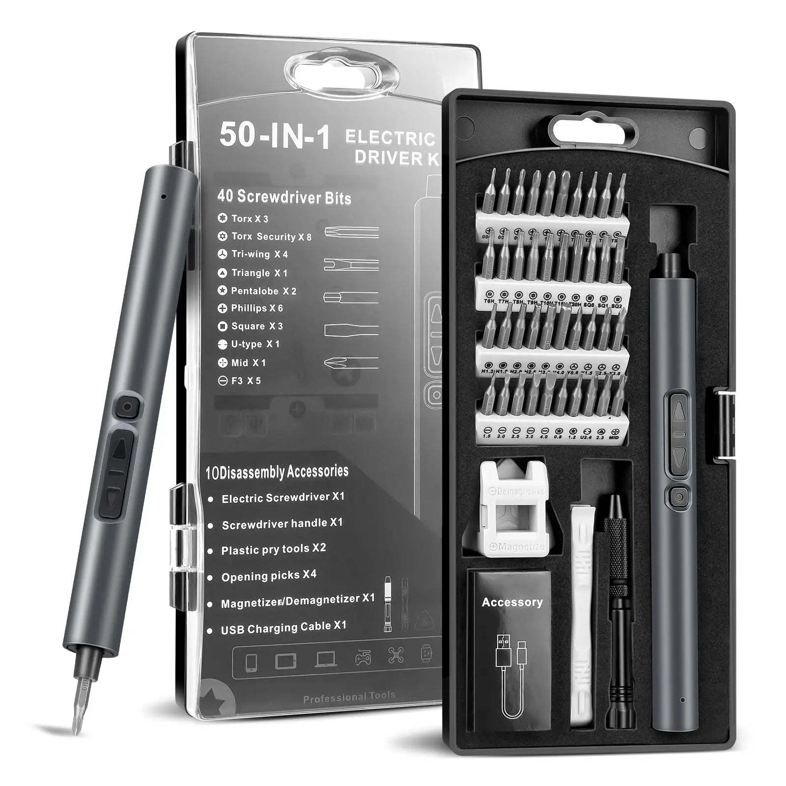 50 in 1 Precision Electric Screwdriver Set for DIY Repairs - Smarsty