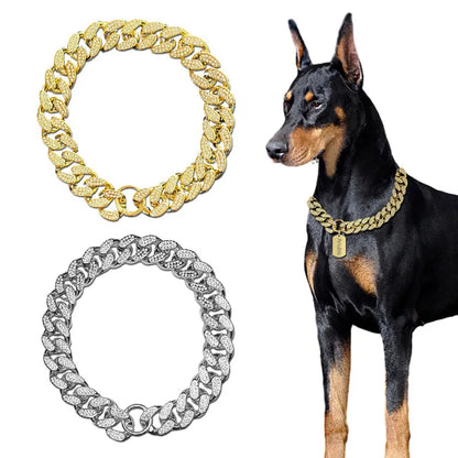 Diamond Inlay ABS Plastic Dog Collar for All Breeds - Smarsty