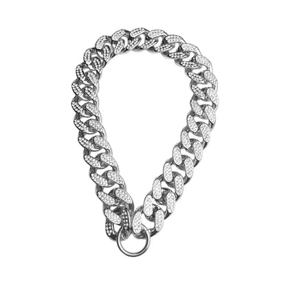 Diamond Inlay ABS Plastic Dog Collar for All Breeds - Smarsty