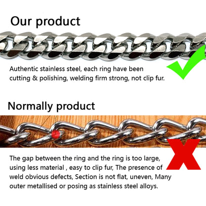 Stainless Steel Slip Collar for Medium Large Dogs - Smarsty