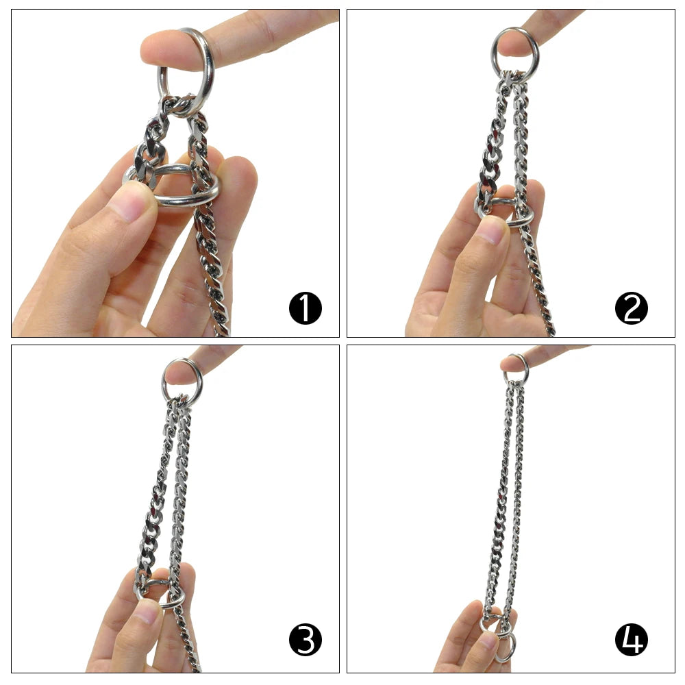 Stainless Steel Slip Collar for Medium Large Dogs - Smarsty