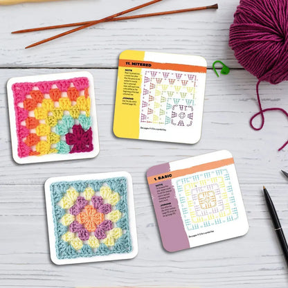 Granny Square Crochet Card Deck for Beginners - Smarsty