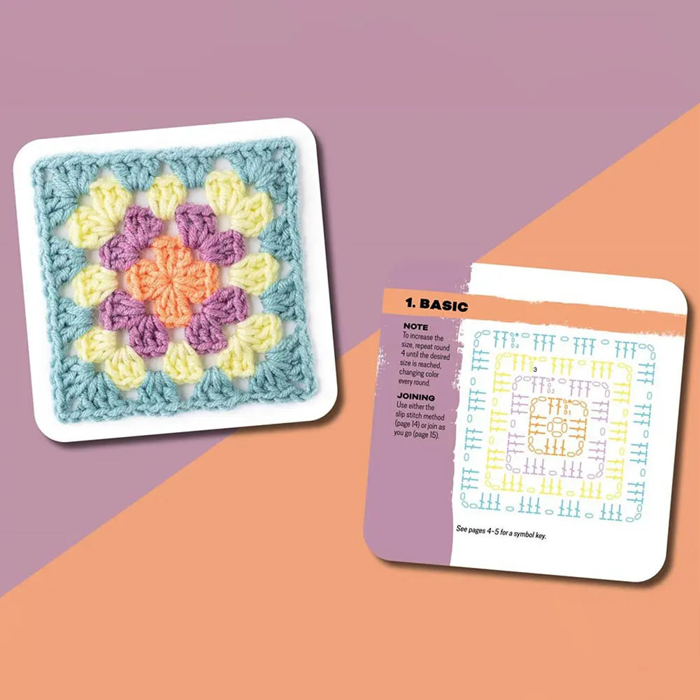 Granny Square Crochet Card Deck for Beginners - Smarsty
