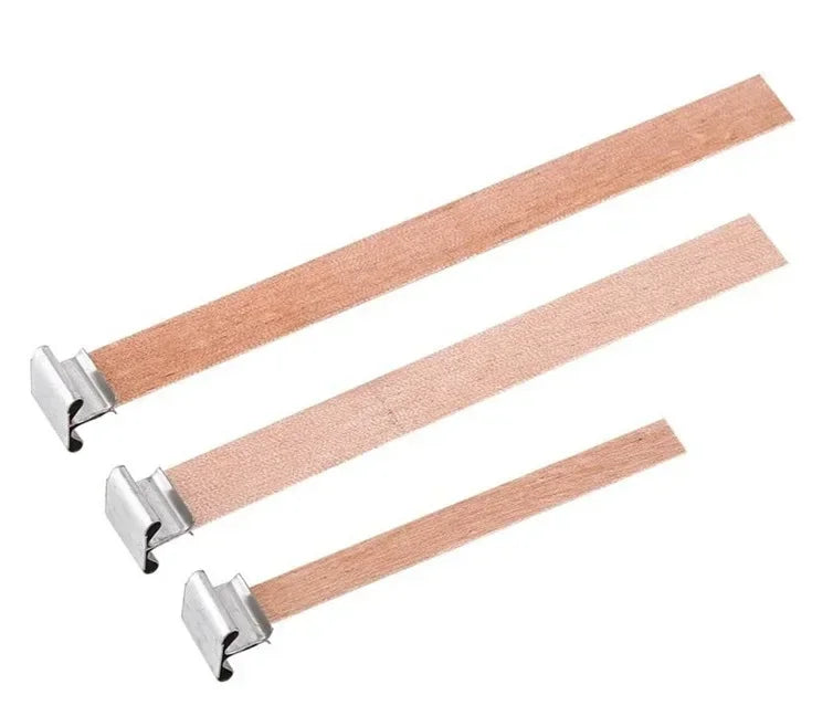 Wooden Candle Wicks with Base Holder for DIY Crafts - Smarsty