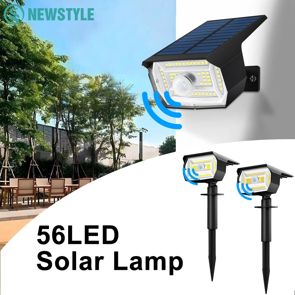 56 LED Solar Landscape Spotlights with Motion Sensor - Smarsty
