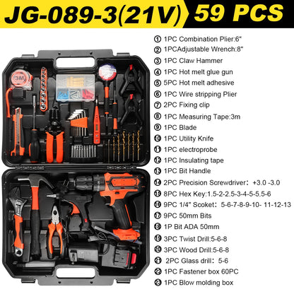 59 Piece Professional Tool Set For Car And Home Repairs - Smarsty