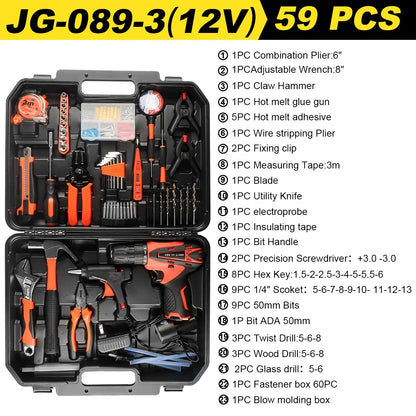 59 Piece Professional Tool Set For Car And Home Repairs - Smarsty