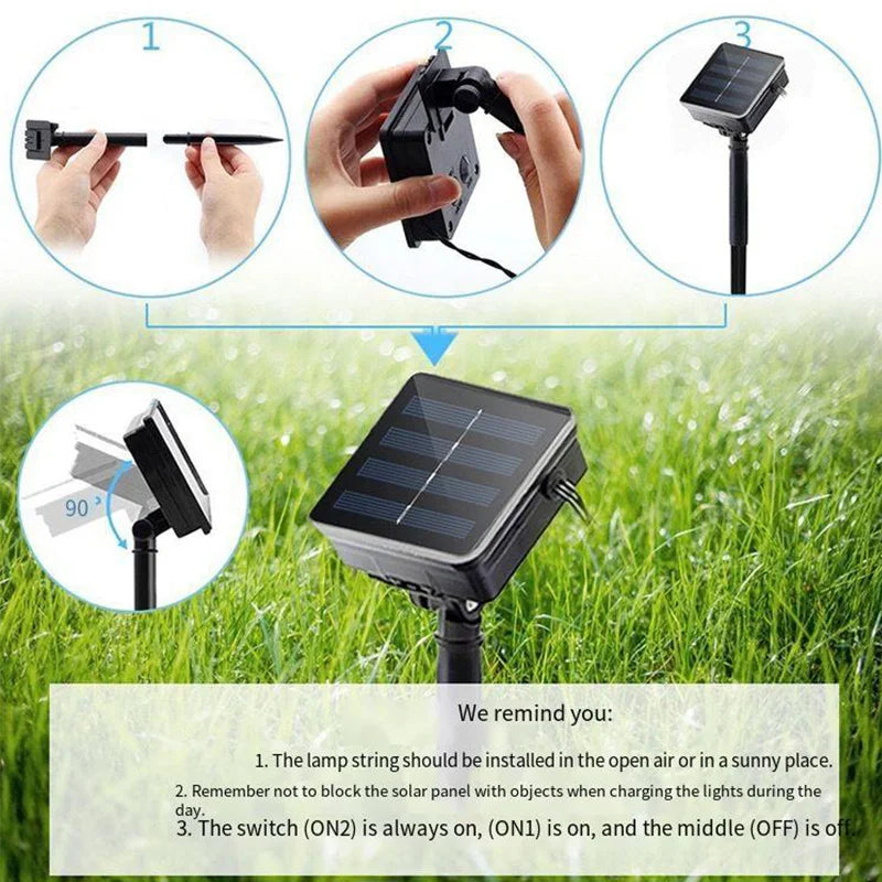 Solar LED String Fairy Lights for Outdoor Decor - Smarsty