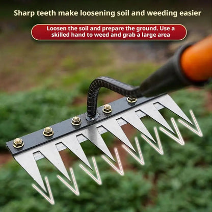 Durable Manganese Steel Garden Rake for Weeding - Smarsty