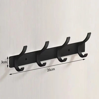 Black Aluminum Robe Hooks for Towel and Coat Storage - Smarsty