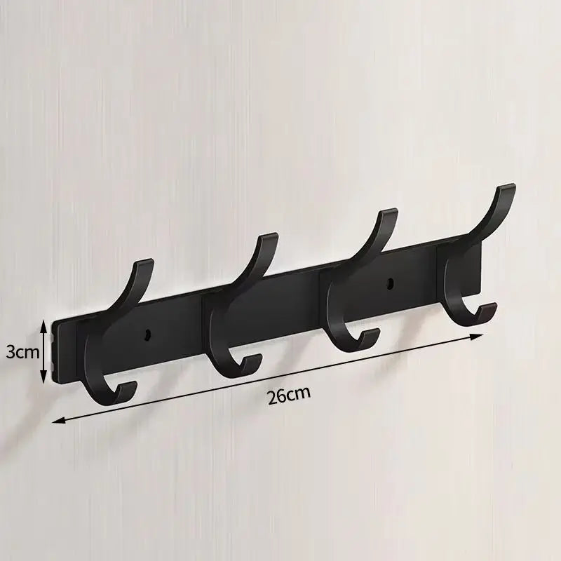 Black Aluminum Robe Hooks for Towel and Coat Storage - Smarsty