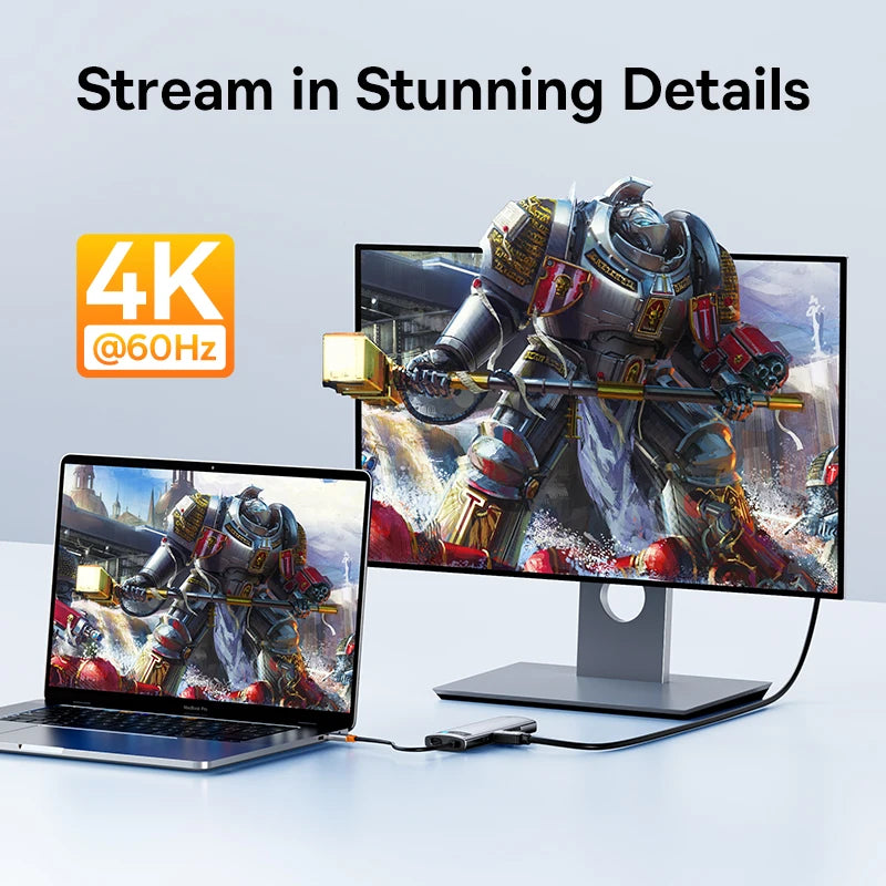 USB-C Hub to HDMI, USB 3.1, Ethernet & SD/TF Card Reader Docking Station for MacBook - Smarsty