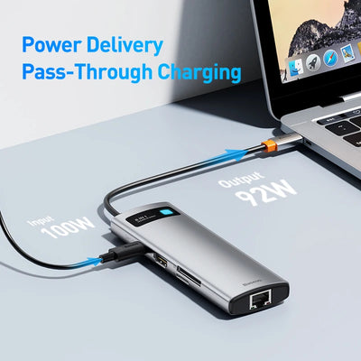 USB-C Hub to HDMI, USB 3.1, Ethernet & SD/TF Card Reader Docking Station for MacBook - Smarsty