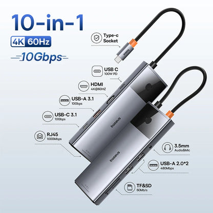 USB-C Hub to HDMI, USB 3.1, Ethernet & SD/TF Card Reader Docking Station for MacBook - Smarsty