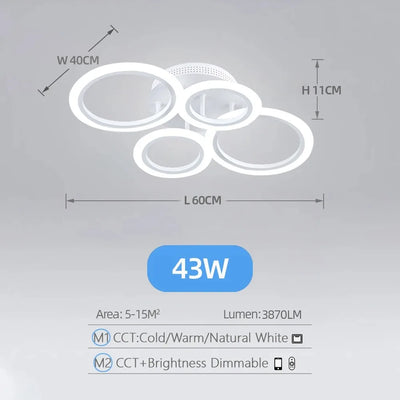 Modern LED Chandelier with Smart App Control - Smarsty