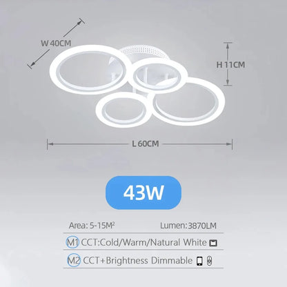 Modern LED Chandelier with Smart App Control - Smarsty