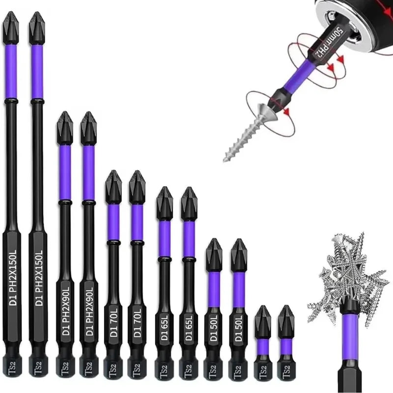 Magnetic Shockproof Screwdriver Bits Set for Power Tools - Smarsty