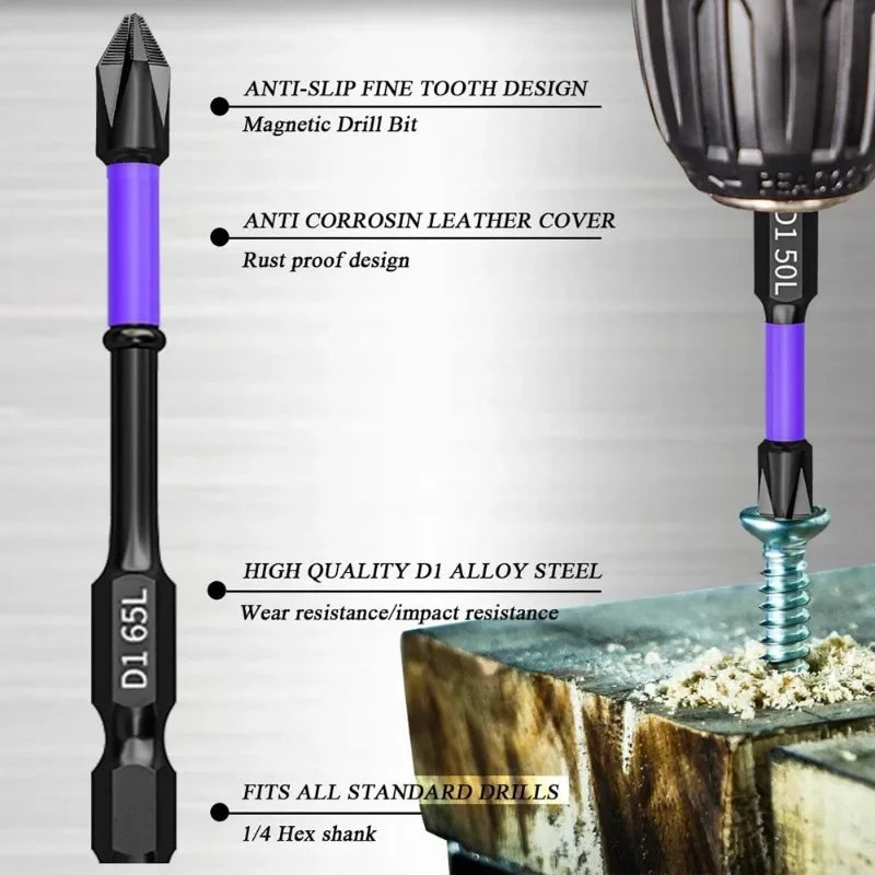 Magnetic Shockproof Screwdriver Bits Set for Power Tools - Smarsty