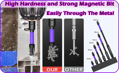 Magnetic Shockproof Screwdriver Bits Set for Power Tools - Smarsty