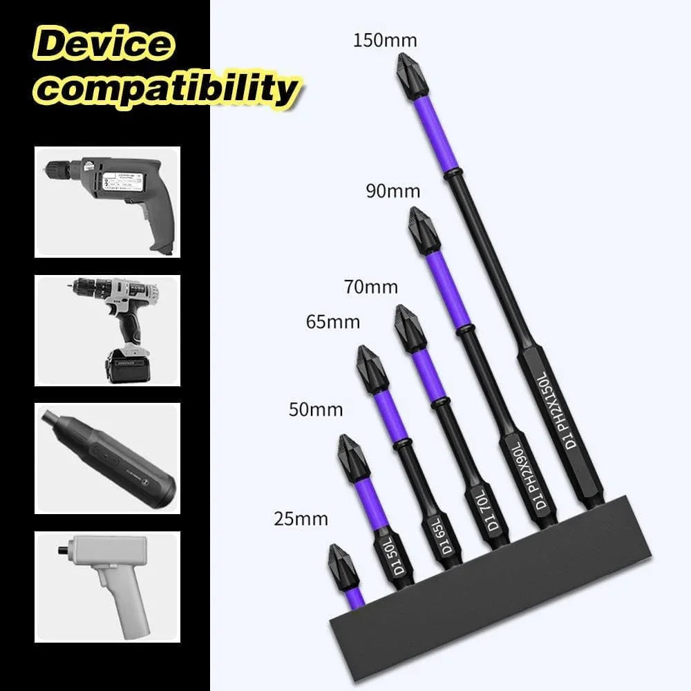 Magnetic Shockproof Screwdriver Bits Set for Power Tools - Smarsty