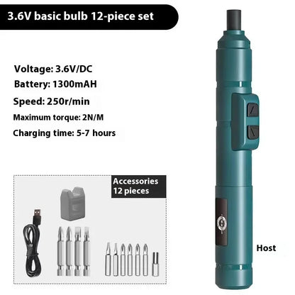 Cordless Electric Screwdriver 2000mAh Rechargeable Power Tool - Smarsty