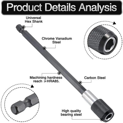 Adjustable Magnetic Screwdriver Bit Extension Holder Set - Smarsty