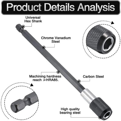 Adjustable Magnetic Screwdriver Bit Extension Holder Set - Smarsty