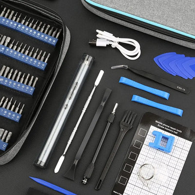 Mini Electric Screwdriver Set with LED Lights and Magnetic Mat - Smarsty