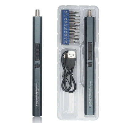 Mini Electric Screwdriver Set with LED Lights and Magnetic Mat - Smarsty