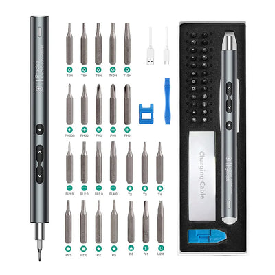 Mini Electric Screwdriver Set with LED Lights and Magnetic Mat - Smarsty
