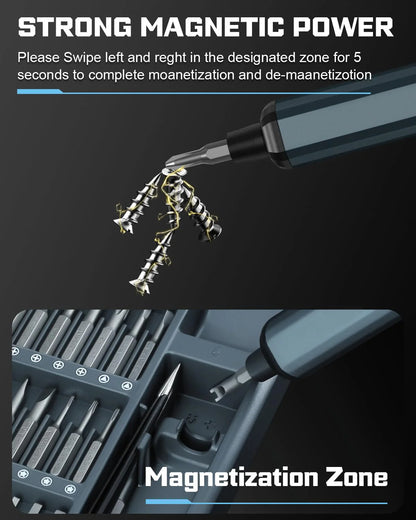 68-in-1 Electric Precision Screwdriver Set with Magnetic Bits - Smarsty