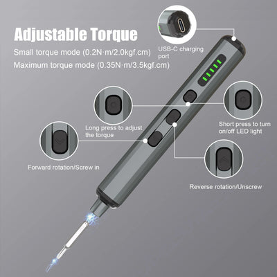 Mini Precision Electric Screwdriver Set with 64 Bits - Smarsty