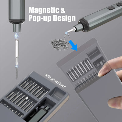 Mini Precision Electric Screwdriver Set with 64 Bits - Smarsty