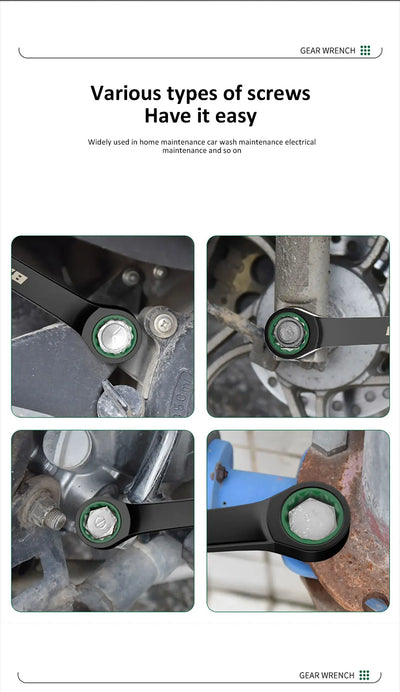Dual-Purpose Ratchet Spanner for Easy Car Repairs - Smarsty